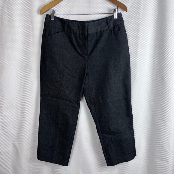 Dana Buchman Pants - Dana Buchanan Crop Pants‎ Women's 10 Dark Denim-Look Lightweight (C520)